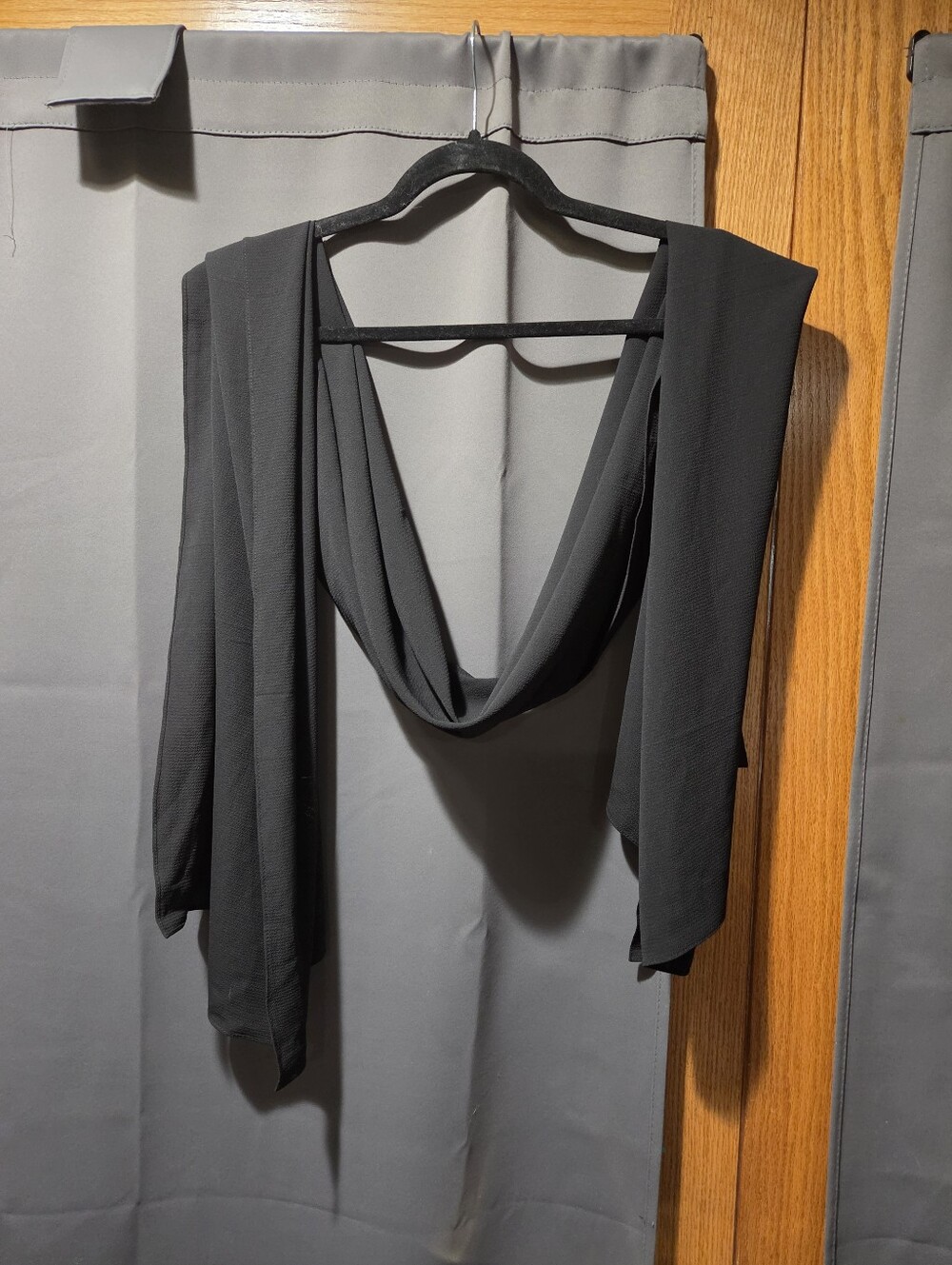 Black Sheer Organza Shawl